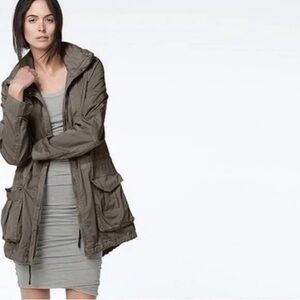 Standard James Perse | Army Green Utility Anorak Hooded Jacket